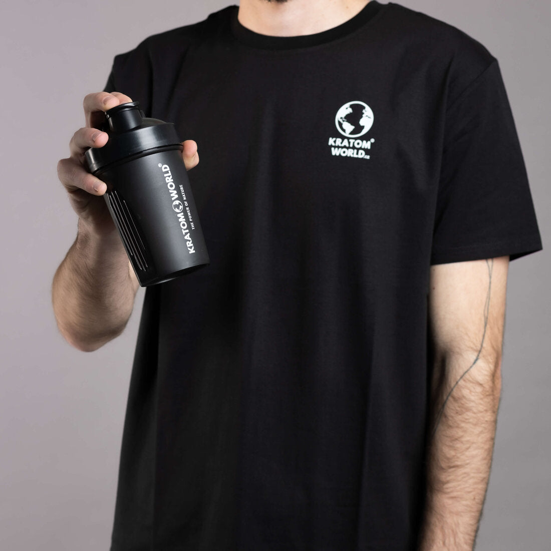 kratom world herren tshirt kratom t-shirt baumvolle herren green maeng da shaker