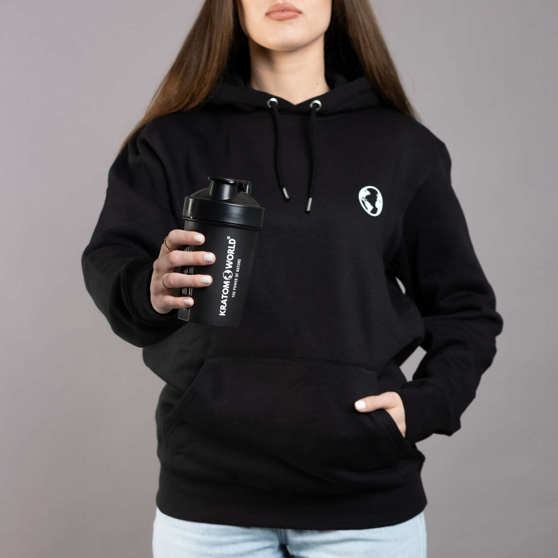 Kratom World pullover sweatshirt unisex herren damen kratom green white red borneo shaker