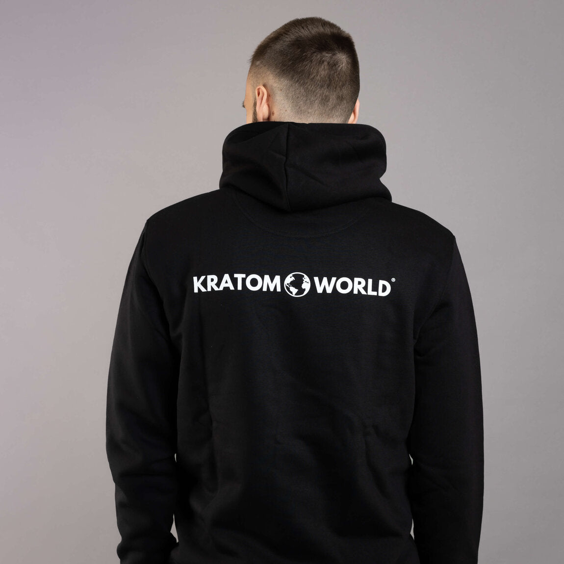 Kratom World pullover sweatshirt unisex herren damen kratom green white red borneo back