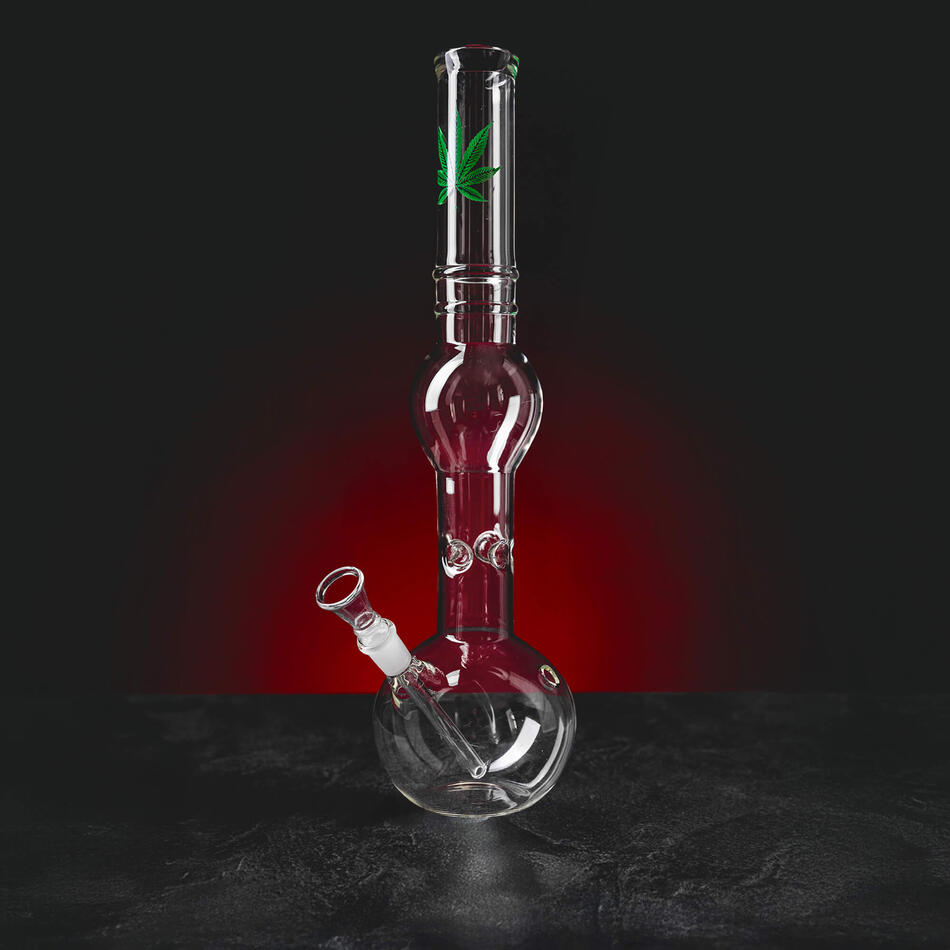 Kratom World Dreamliner 39cm Glasbong Ganja Marihuana CBD HHC Kratom World