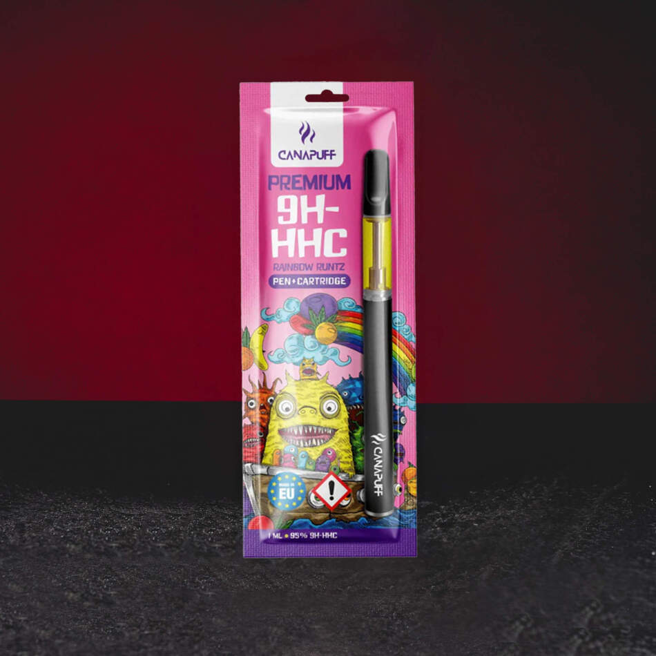 9H-HHC Vape Set rainbow runtz 95% 1ml – markantes Cartridge Pen Set mit Käsearoma, Dieselnoten, erdigem Charakter und trockener Kiefer premium cartridge pen set met innovatieve 9H-HHC cannabinoïde premium cartridge pen set con innovador cannabinoide 9H-HHC