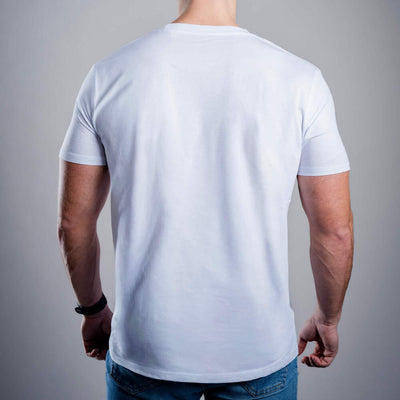 Kratom World Herren-T-Shirt mit dem Motiv „Me? On Kratom? Never.“ – originelles Merch für Kratom-Liebhaber und Fans der Marke Kratom World, stylisches Streetwear-Design mit auffälligem Print, bequemes T-Shirt für den All