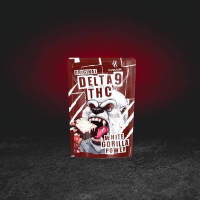 TH Happy Brownie White Gorilla Power – Premium-Hanf-Brownie mit Cannabinoid TH in Originalverpackung, Kratom World premium hennepbrownie met cannabinoïde TH brownie de chocolate y cáñamo con cannabinoide TH