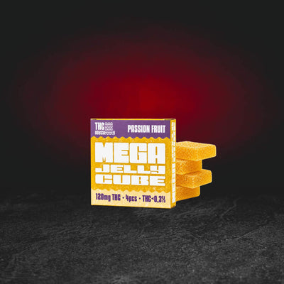 TH Odyssey MEGA Jelly Cubes 120 mg Passion Fruit – Premium-Fruchtgelee mit natürlichem Hanföl und exotischem Passionsfruchtgeschmack gelatina de frutas premium con aceite de cáñamo natural premium fruitgelei met natuurlijke hennepolie en exotische