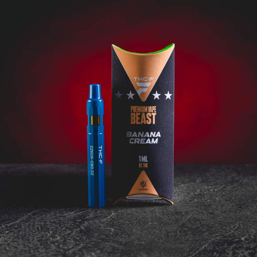 THF BEAST Banana Cream Einweg-Vape mit premium THF-Formel, sativa-inspiriertem Profil und feinem cremigem Geschmack reifer Bananen mit Sahneunterton, klarer euphorischer und energetisierender Sammlereffekt, modernes Design und konstante Leistung ohne Sedierung. Moderne THF-cannabinoïde met sativa-selectief profiel zorgt voor een helder euforisch verzameleffect en consistente prestaties zonder zwaarte El moderno cannabinoide THF con perfil selectivo sativa proporciona un efecto de colección eufórico claro y